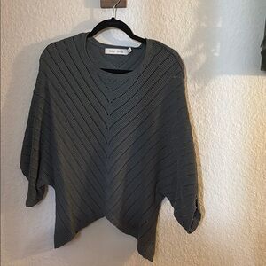 bishop + young Forest Green Crew Neck Sweater with Chevron Design